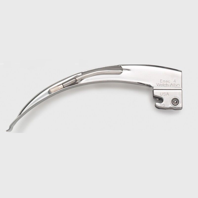 Blade Macintosh #4 Fiber Optic - English Size 4 Laryngoscope, Stainless Steel, 130 mm (1/EA) by Hillrom/Welch Allyn  ID 69214